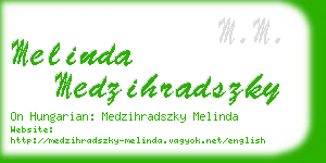 melinda medzihradszky business card